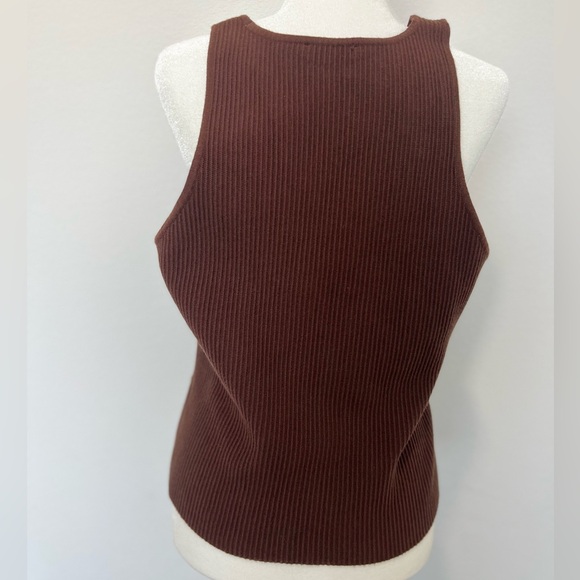 Ribbed High Neck Sweater Tank - Picture 6 of 6